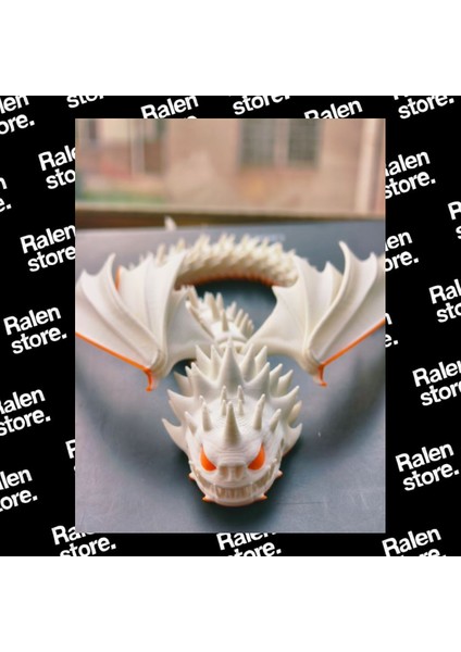 Ejderhanı Nasıl Eğitirsin Deathgripper Figür | 20CM | Beyaz ( Yüksek Kalite 3D Baskı Pla )
