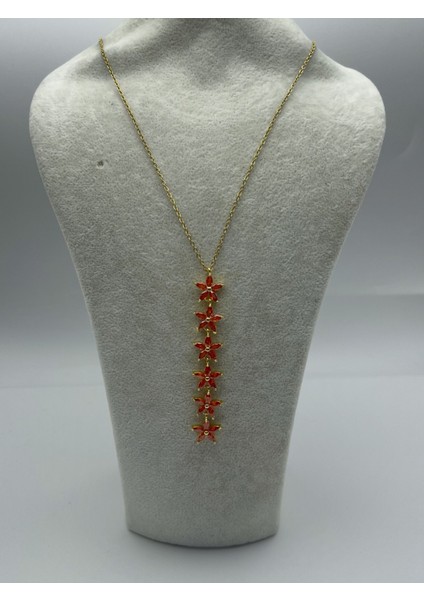 Çelik Y Kolye Renkli Çiçekli Su Yolu Dekolte Kolye Sevgiliye Hediye Kutulu Hazırlanır fiyatları