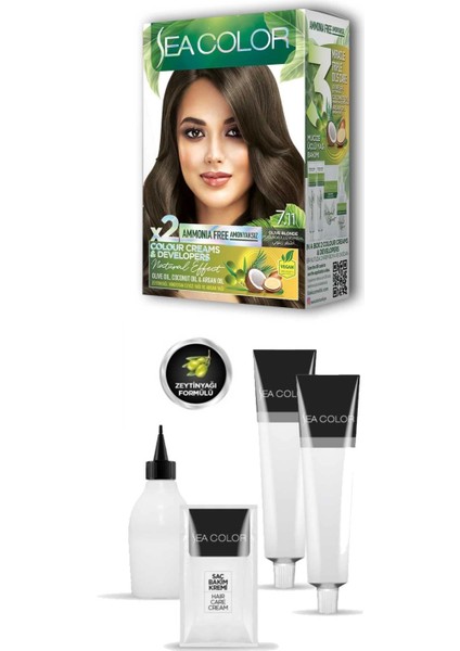 2x2 Tüp Krem Saç Boyası Seti Yoğun Küllü Kumral No:7.11 fiyatları