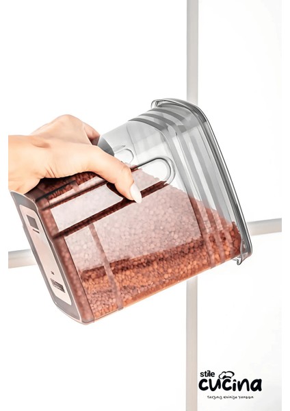 6lı Avantajlı Set Strip Mega Boy Erzak Saklama Kabı 5,5 Litre Antrasit modelleri