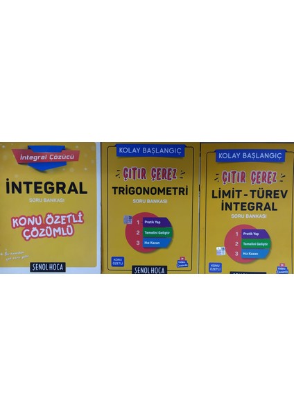 Şenol Hoca Yayınları Çıtır Çerez Limit Türev Integral + Trigonometri +Konu Özetli Integral Soru Bankası