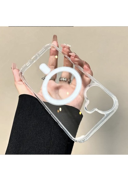 iPhone 17 ile Uyumlu MagSafe Kablosuz Şarj Destekli Manyetik Darbeye Dayanıklı Şeffaf Silikon Kılıf indirimleri