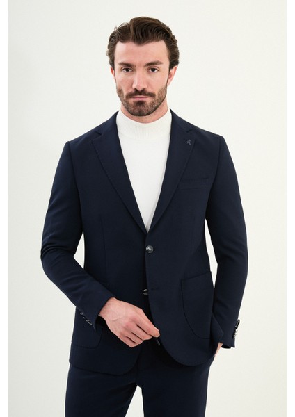 Düz Slim Fit Mono Yaka Torba Cepli Metal Düğmeli Erkek Ceket fırsatları