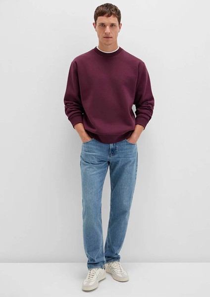 Bisiklet Yaka Basic Bordo Erkek Sweatshirt M0S10276-70434 fiyatları