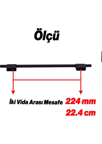 Boyut Siyah Metal 224 mm Mobilya Kolu Aksesuarı Uzun Dolap Kulpları Mutfak Çekmece Kulbu Kapak Kulbu modelleri