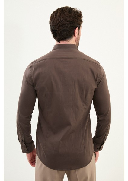 Desenli Slim Fit Uzun Kollu Erkek Gömlek modelleri