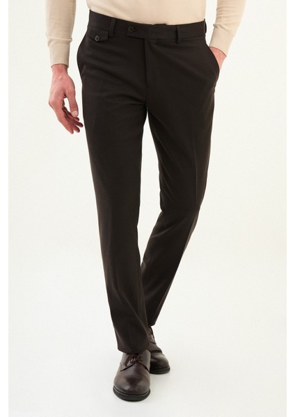 Düz Super Slim Fit Cep Detaylı Erkek Pantolon