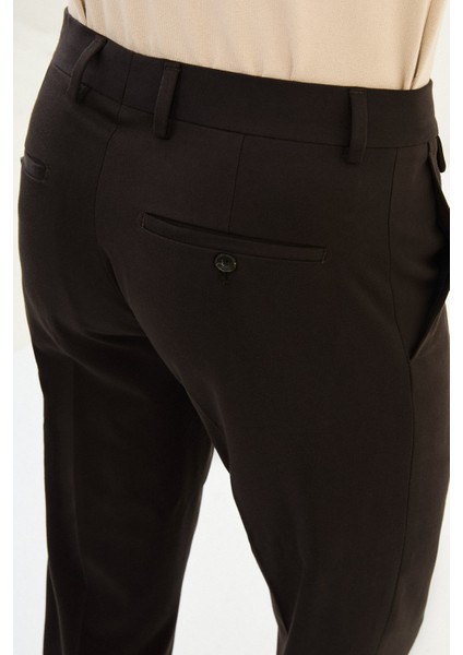 Düz Super Slim Fit Cep Detaylı Erkek Pantolon fırsatları
