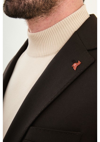 Düz Slim Fit Mono Yaka Torba Cepli Metal Düğmeli Erkek Ceket fiyatları