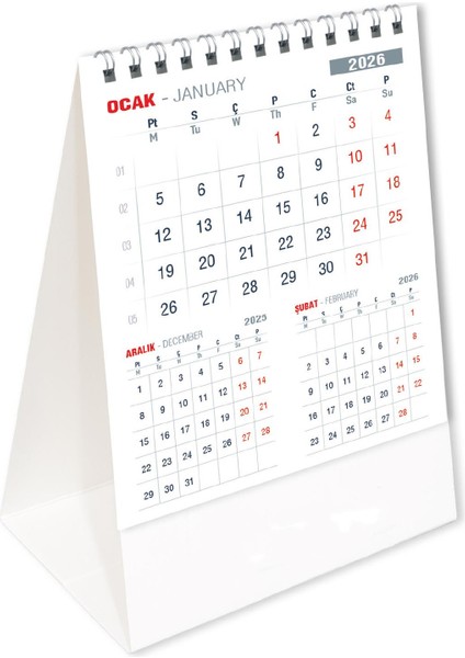 2026 Ofis Piramit Masa Takvimi Dikey Masaüstü Takvim 21X17 cm fiyatları