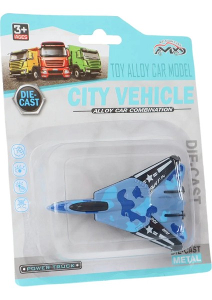 Die Cast Metal F-14 Benzeri Savaş Uçağı Mavi Kamuflaj