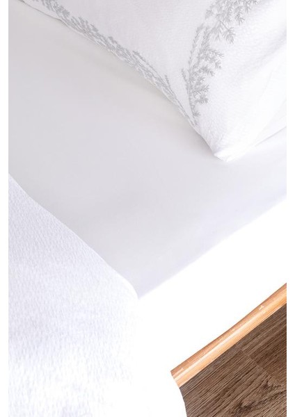 Yeni Sezon Linda King Size Nakışlı Yıkamalı Gofre Nevresim Takımı - Beyaz/gri fırsatları