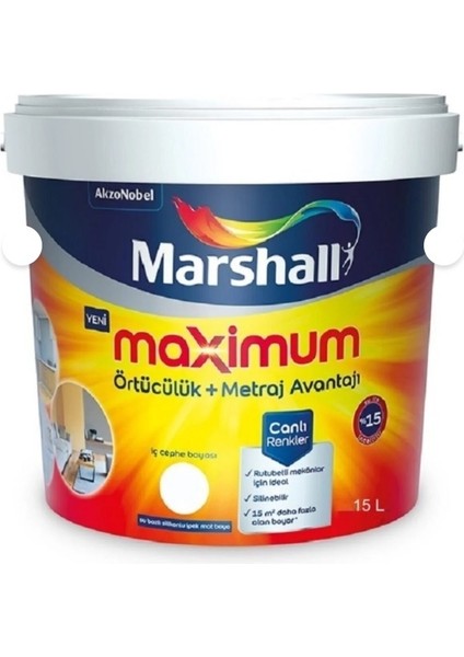 Maxımum Silk.ipek Mat Iç Cephe Boyası 15 L