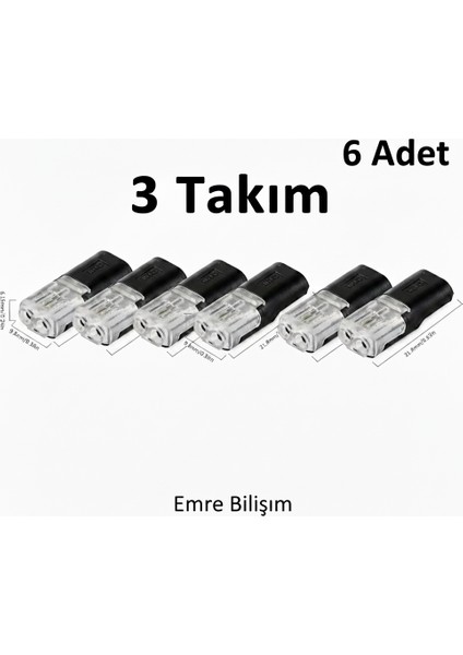 Çift Tel Kablo Bağlayıcısı 6 Adet fiyatları