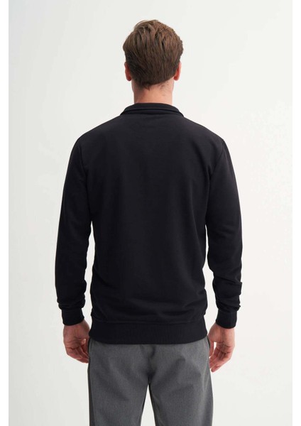 Siyah Erkek Sweatshirt 53270 modelleri