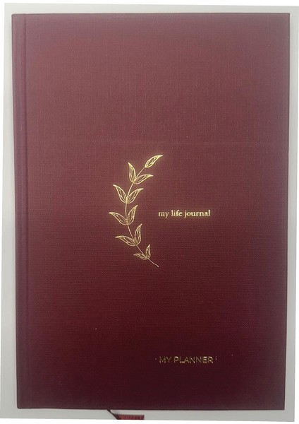 Haftalık Planlı Ajanda Tarihsiz Bordo