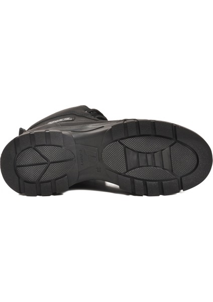 Siyah Nubuk Içi Kürklü Kaymaz Taban Fermuarlı Bağcıklı Kadın Bot 24090 Z indirimleri