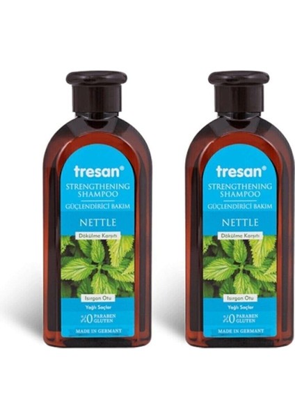 Tresan Isırgan Otu Güçlendirici Bakım Şampuanı Yağlı Saçlar 300 ml - Yeni- 2ADET TREYX300