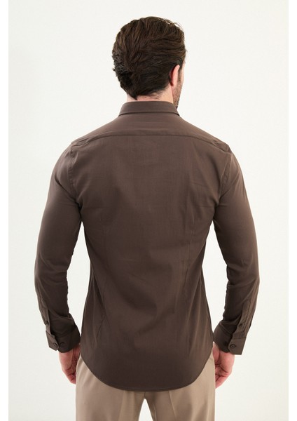 Desenli Slim Fit Uzun Kollu Erkek Gömlek modelleri