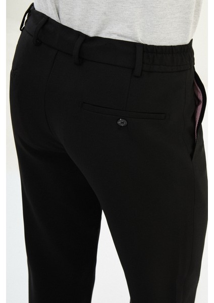 Düz Super Slim Fit Beli Lastikli Ipli Erkek Pantolon fırsatları