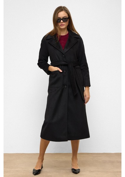 Reglan Kol Belden Bağlamalı Moher Kaban Siyah 3156 fiyatları
