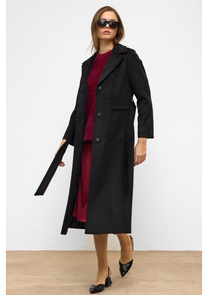 Reglan Kol Belden Bağlamalı Moher Kaban Siyah 3156 indirimleri