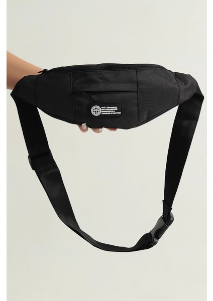 Siyah Baskılı Kadın Bel ve Omuz Çantası fiyatları