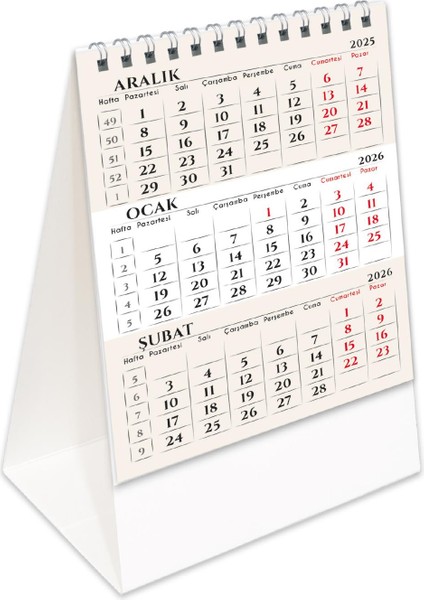 2026 Mevsimler Piramit Masa Takvimi Dikey Masaüstü Takvim 21X17 cm fiyatları