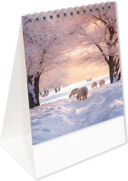 2026 Mevsimler Piramit Masa Takvimi Dikey Masaüstü Takvim 21X17 cm modelleri