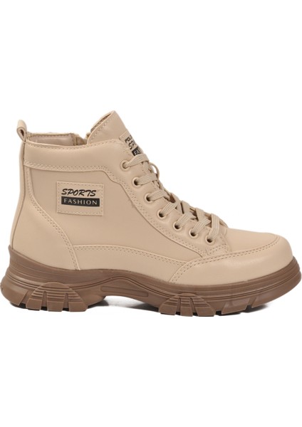 Bej Içi Kürklü Kaymaz Taban Fermuarlı Bağcıklı Kadın Bot 24090 Z fiyatları