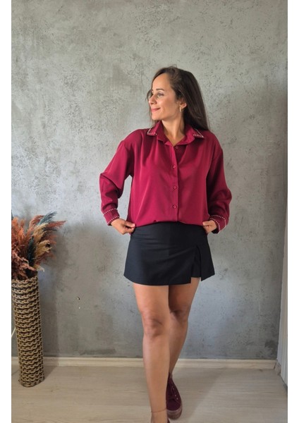 Boncuk Zımbalı Gömlek fiyatları