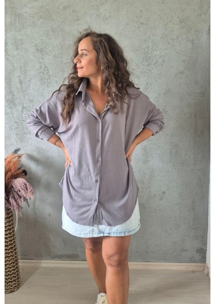 Krinkıl Oversize Gömlek modelleri