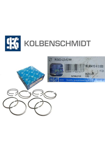 Ford Motor Pıston Segman Tk. 94 MM.040 Set 94X3.0X2.5X04 Mm.