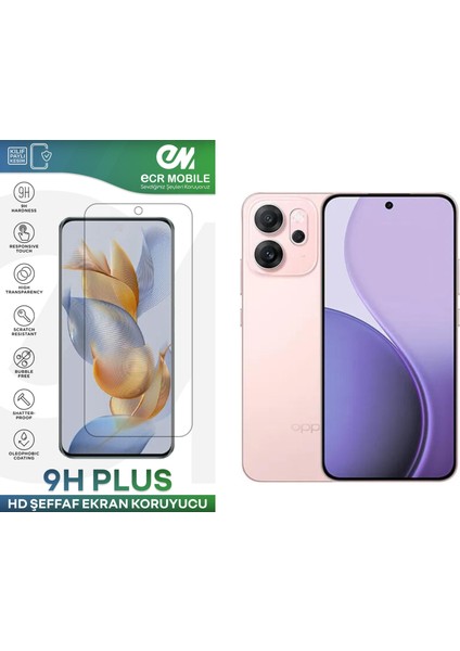 Oppo Reno 14F ile Uyumlu Ekran Koruyucu 9h Esnek Nano Cam Şeffaf