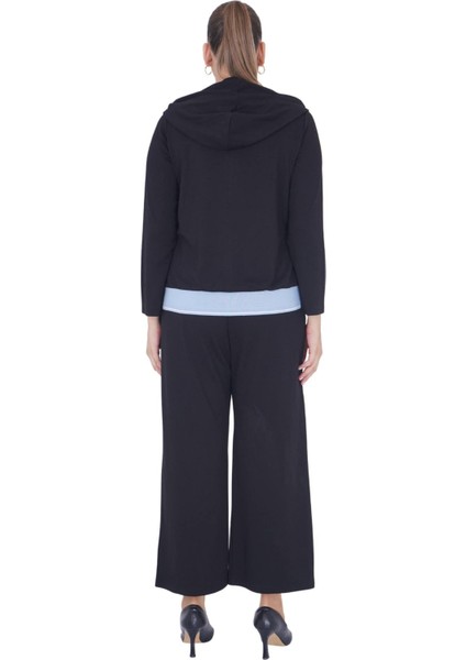 Kadın Büyük Beden Siyah Şık Alt Üst Ikili Takım modelleri