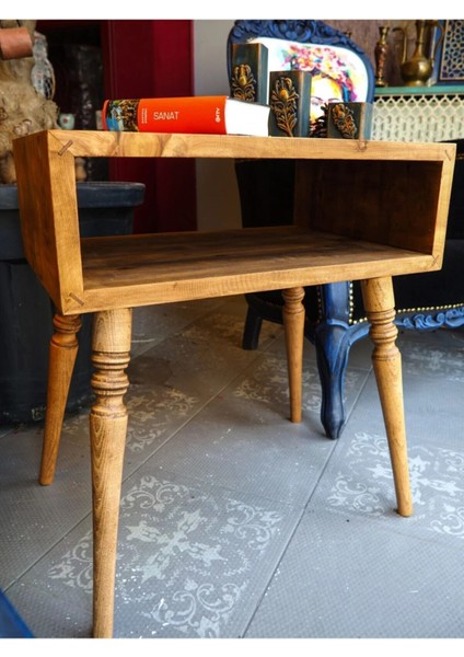 Doğal Çam Ağacından Masif Komodin Sehpa