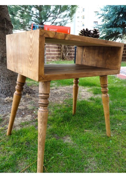 Doğal Çam Ağacından Masif Komodin Sehpa