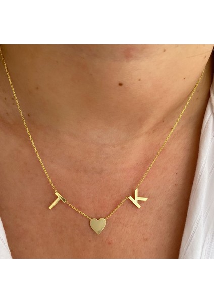 Gümüş Harfli Kalp Kolye fırsatları