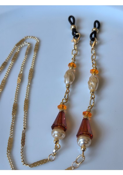 Bayan Gözlük Zinciri Kristal ve Inci Ritüeli – Altın Zincirli Vintage Gözlük Zinciri fiyatları