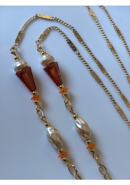 Bayan Gözlük Zinciri Kristal ve Inci Ritüeli – Altın Zincirli Vintage Gözlük Zinciri modelleri