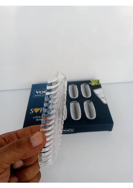 6 Lı Mini Kayık Tabak "cam Değil Mika"