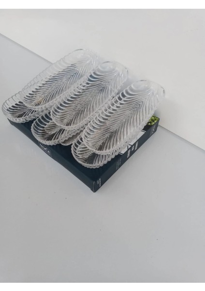 6 Lı Mini Kayık Tabak "cam Değil Mika"
