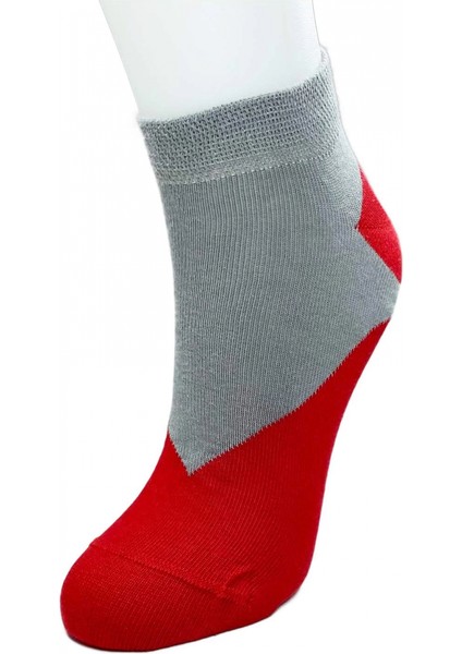 3 Çift Geometrik Desen Renkli Pamuklu Kadın Bilek Çorap modelleri