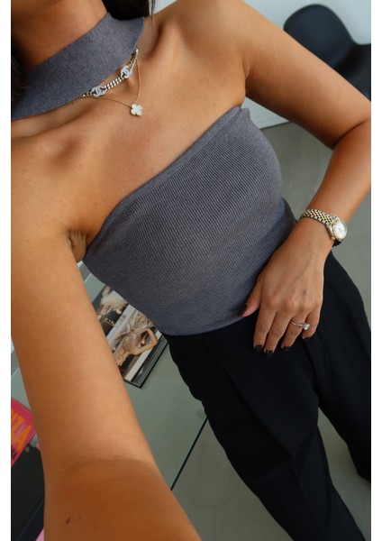 Boyundan Askılı Triko Bluz modelleri