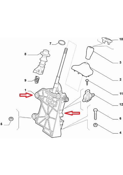 Fıat Vıtes Kulesı FIORINO-500L Sanzuman Kumanda Grubu