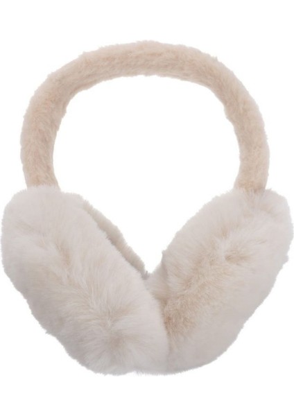 Kadın Soğuktan Koruyucu Soft Peluş Kışlık Kulaklık Kulak Isıtıcı Bej
