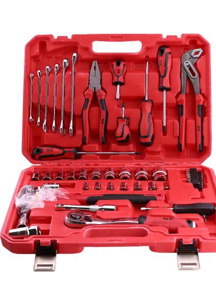 Lokma Anahtar Takımı 58 Parça Pense Tornavida Seti 1/2 3/8 1/4 Yıldız Tork Düz Set Bits Uç Allen Set