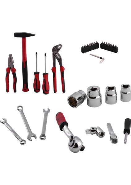 Lokma Anahtar Takımı 58 Parça Pense Tornavida Seti 1/2 3/8 1/4 Yıldız Tork Düz Set Bits Uç Allen Set fiyatları