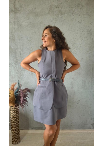 Takım Görünümlü Kemerli Elbise fiyatları