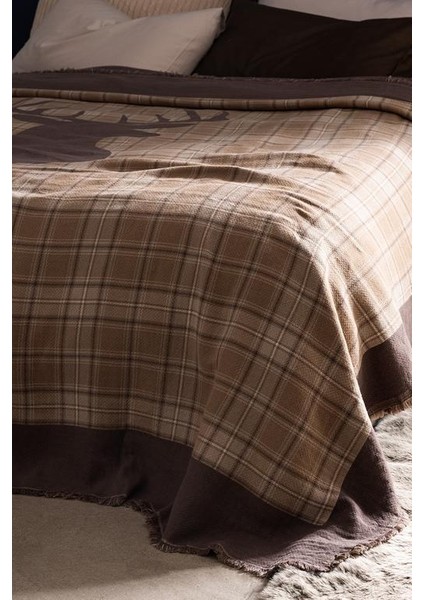 Yeni Sezon Valensole Çift Kişilik %100 Pamuk Yatak Örtüsü - Bej - Bej fiyatları